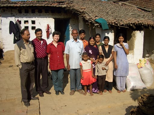Prof Marleen Boelaert in kala azar endemic villages in Bihar in 2006.