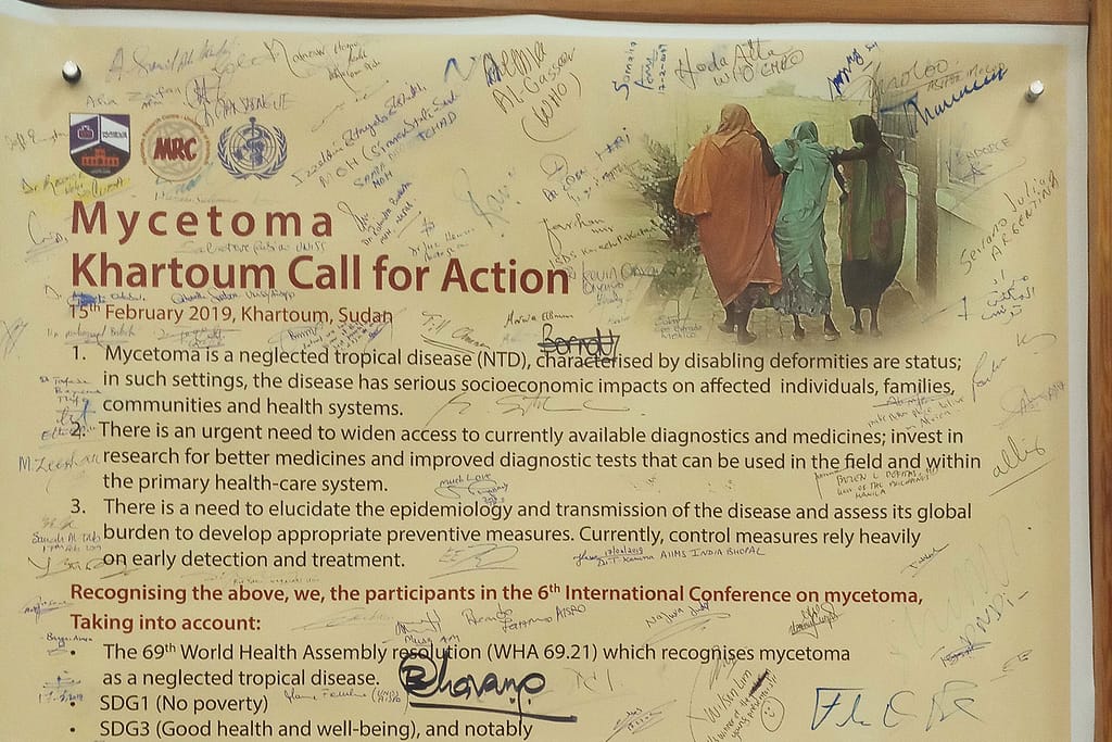 Mycetoma Call for Action signed at the Mycetoma Conference in Sudan