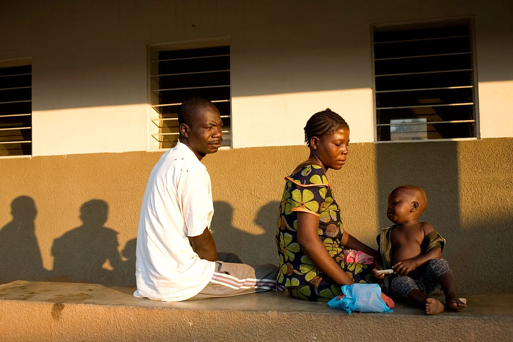 Patients at clinic in DRC