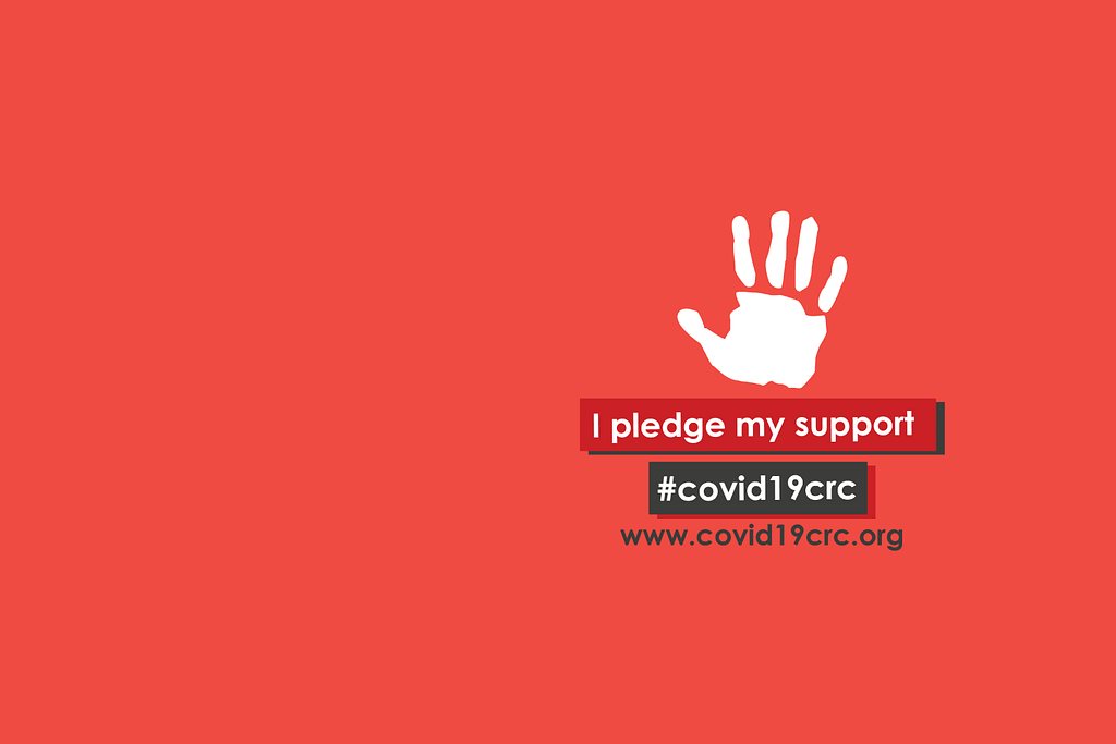 I pledge my support for the COVID-19 Clinical Research Coalition graphic