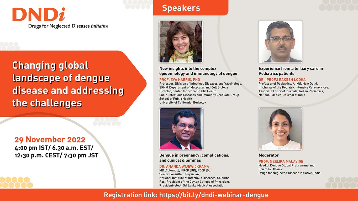Poster of the Changing the landscape of dengue webinar