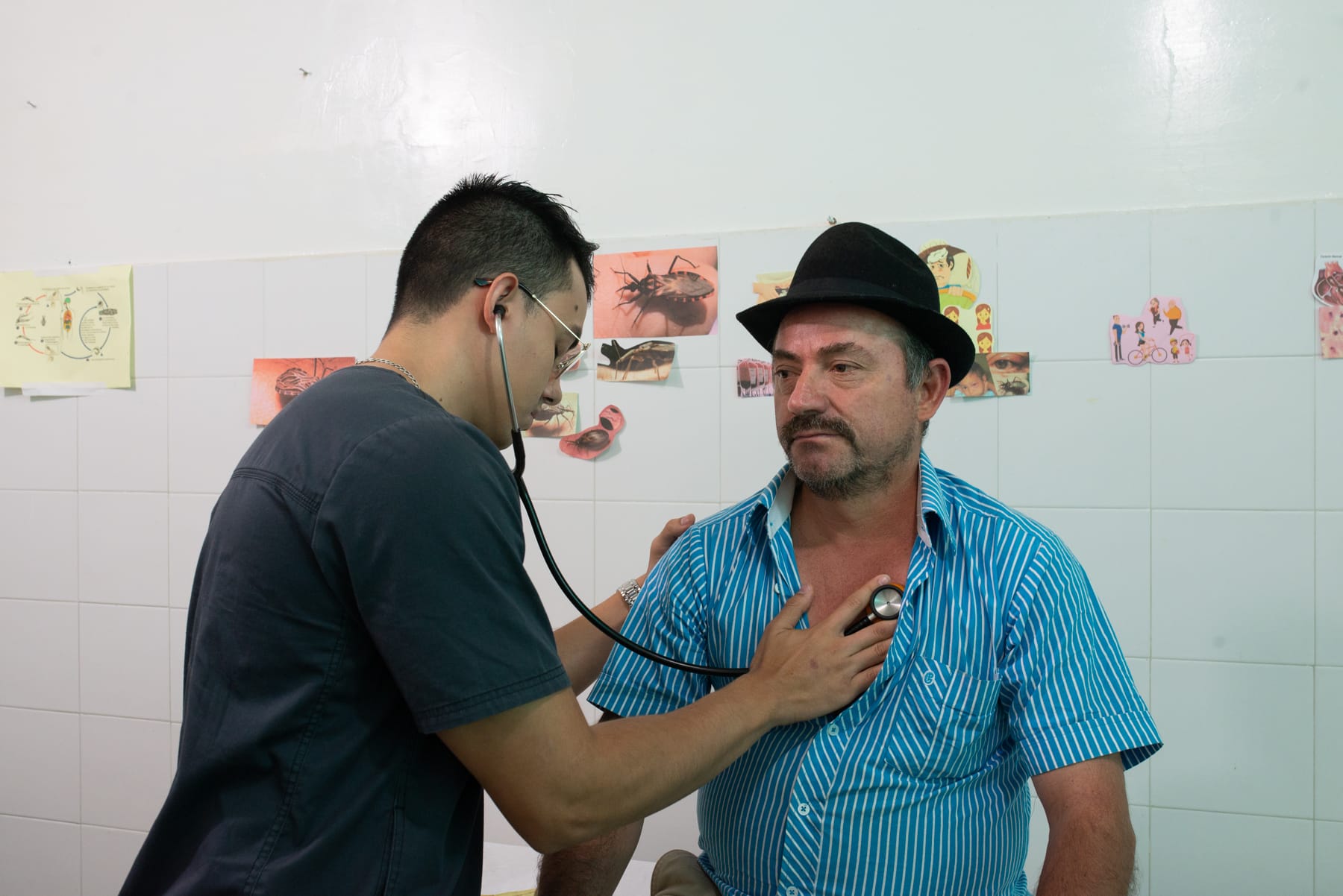 Healthcare worker with patient