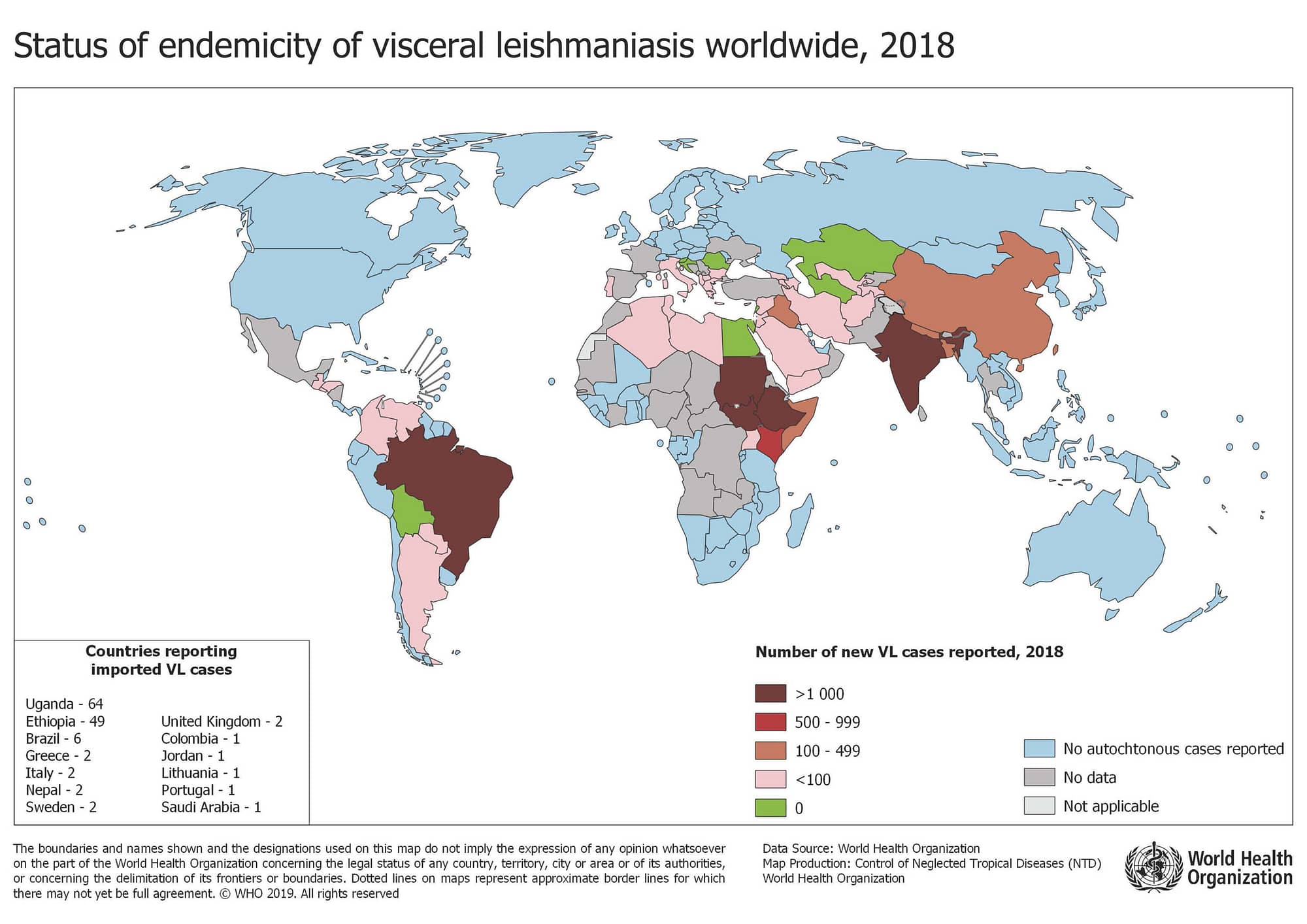 Symptoms Transmission And Current Treatments For Visceral   Endemicity VisceralLeishmaniasis 2018 WHO Scaled 