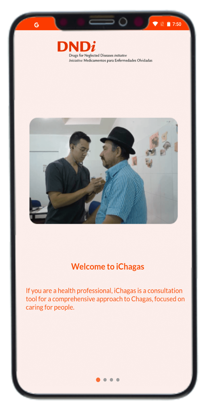 Screenshot of iChagas app
