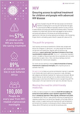 DNDi factsheet HIV 2022