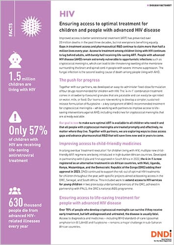 DNDi factsheet HIV 2023