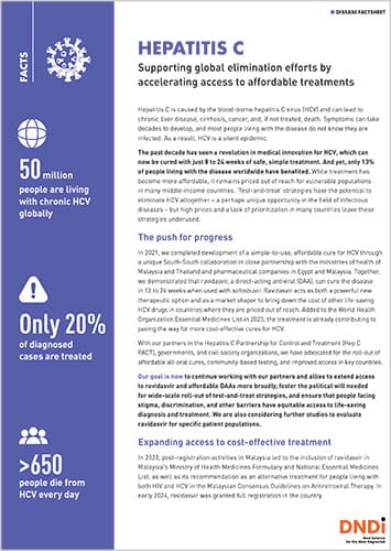 DNDi factsheet hepatitis C 2023